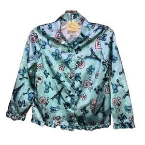 Dollie & Me Blue And Pink size 4 button down shirt